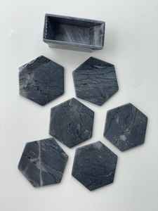 Juego De 6 Posavasos De Mármol Gris - Product Image 5