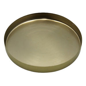 Best Seller Iron <b>Round</b> Plate <b>Brush</b> Nickel Silver Colour Set of 5 Standard Size Serving Charger Plate for Restaurant and Hotel - Product Image 2