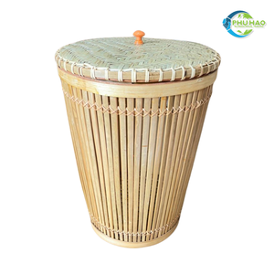 PANIER en rotin tissé à la main traditionnel de qualité supérieure avec poignées doublure en coton panier panier organisateur de blanchisserie décor à la maison - Product Image 5