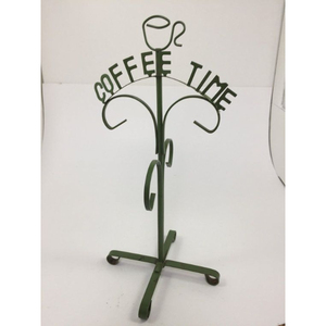 Black Color Iron Metal Mug Rack Stand With Six Hooks For Kitchen Counter <b>Storage</b> Minimalist Design Durable Black Finish - Product Image 4