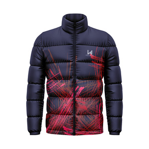 Veste coupe-vent personnalisée avec logo, col roulé, imperméable, rembourrée, zippée, imprimée en 3D, camouflage, impression personnalisée, pour l'hiver - Product Image 2