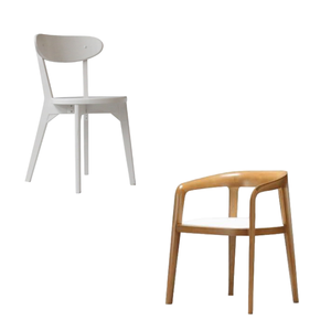 Chaise de salle à manger design de meubles en bois salle de restaurant cadre moderne personnalisé nordique pas cher intérieur blanc salon hôtel - Product Image 3