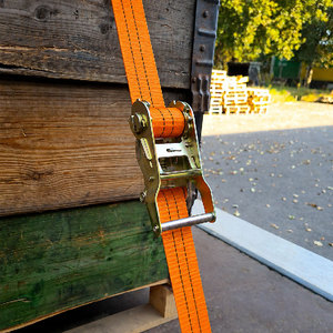 Grado industrial Naranja Tamaño 38mm Cinturón de poliéster Correa de trinquete Amarre Tipo sin gancho Cargas pesadas Equipo de transporte - Product Image 5