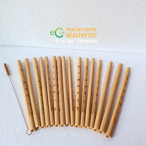 Pajita de bambú ecológica de alta calidad, pajitas de bambú desechables para Bar/pajitas de bambú reutilizables sostenibles ecológicas - Product Image 6