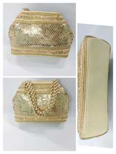 Bolso de Mano de Moda para Mujer, Bordado Tradicional de Alta Calidad, Asa de Perlas, Cierre Magnético, Forro de Seda, Regalo para Fiesta de Bodas - Product Image 2