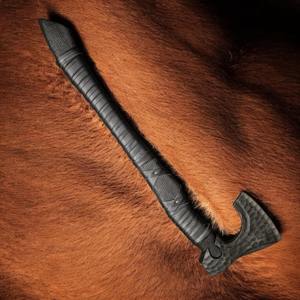 Hache Viking artisanale de qualité supérieure, fabrication OEM, qualité industrielle, barbe, survie en plein air, avec manche en bois pour le camping, avec étui - Product Image 6