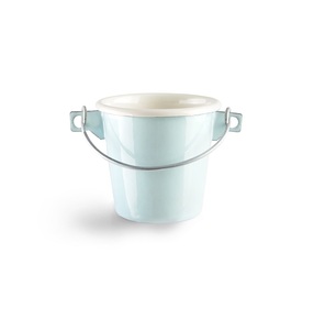 Mini secchiello in acciaio smaltato vetrificato Ciel da 8 cm con manico blu (Ibili 942104) - Product Image 1