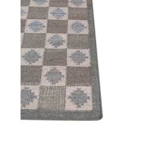 Alhambra Geometric Wool <b>Rugs</b> in Grey & Black Flat Weaves for Home Hallway Rectangle Striped-ADWL-13240 for Bedroom Living Room - Product Image 4