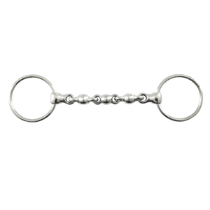 Bocado de Bola de Acero Inoxidable de Alta Calidad con Anillo Suelto de Plata Alemana, Marca OEM Modelo RN-01-0054, Diseño Personalizado para Equitación - Product Image 1