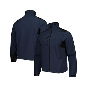 Diseño personalizado ropa de trabajo de invierno a prueba de viento impermeable Forro de malla cremallera chaqueta de concha suave - Product Image 1
