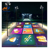 Projecteur de sol interactif 3D dynamique extérieur Projection interactive numérique Système de cartographie pour équipement publicitaire