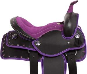 Selle Western Synthétique Mixte Selle Western de Haute Qualité avec Accessoires Assortis Produits de Course de Chevaux Anglais - Product Image 3