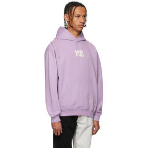 เสื้อฮู้ดพิมพ์ลายพัฟผ้าฝ้าย100% สีม่วง Wang เสื้อสวมหัวปรับแต่งได้3D ใส่ได้ทั้งชายและหญิงทรงโอเวอร์ไซส์6XL ไซส์ขายส่ง - Product Image 5