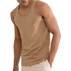 Débardeur de sport décontracté pour homme, fibre de bambou/coton de haute qualité, respirant, anti-boulochage, personnalisable, nouveau design, tricot - Product Image 4