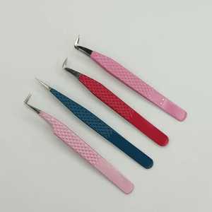 Pinzas de Precisión para Extensión de Pestañas con Punta de Fibra de Alta Calidad con Logotipo Personalizado, 90 Grados, Acero Inoxidable, Marca Privada - Product Image 2