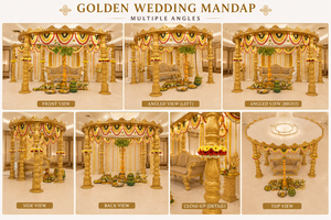 Mandapam de Madera para Bodas del Sur de la India, DST Exports, Mandapam Dorado para Ceremonias de Boda Rajasthani, Venta de Fabricantes - Product Image 5