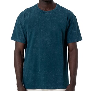 Streetwear Vêtements de haute qualité T-shirt épais pour hommes T-shirt blanc 100 coton 300 g/m² Personnalisé Vintage Lavage à l'acide T-shirt pour garçons - Product Image 5