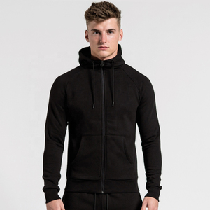 Ensemble de survêtement décontracté noir uni pour homme avec fermeture éclair, sweat-shirt et pantalon de jogging personnalisé en coton, fabriqué par One Apex - Product Image 4