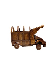 Modelo de Camión de Madera Artesanal de 10 Pulgadas, Pieza Decorativa Detallada de Madera Pura para Decoración del Hogar y la Oficina - Product Image 5