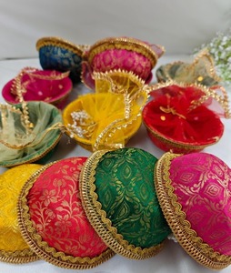 ของขวัญตาข่ายห่อชามหวานของขวัญงานแต่งงานอินเดีย haldi Mehndi ของขวัญคริสต์มาสดิวาลีกล่องเครื่องประดับงานเลี้ยงพิธีขึ้นบ้านใหม่ - Product Image 4