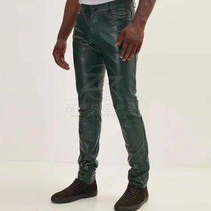 Stylish <b>Men</b> <b>Leather</b> <b>Pants</b> Premium Soft <b>Leather</b> Durable Comfortable Fit Perfect For Streetwear And Daily Outings - Product Image 3