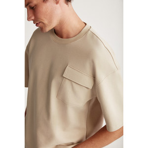 T-shirt pour homme GRIMELANGE Artur avec poche, tissu épais texturé spécial - Product Image 3