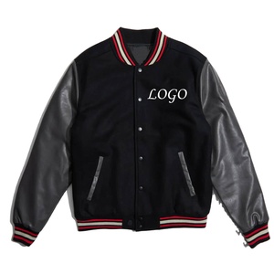 Chaqueta Universitaria Personalizada para Hombre, Talla Grande, Estilo Bomber, Impermeable, Lisa, Tipo Béisbol - Product Image 1