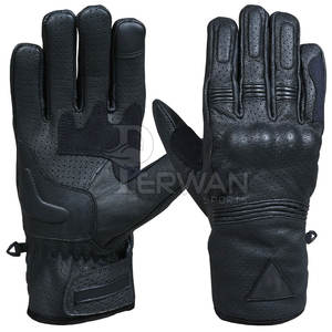 Guantes de moto de protección de manos de dedo completo de cuero suave Guantes de carreras de motos transpirables - Product Image 2