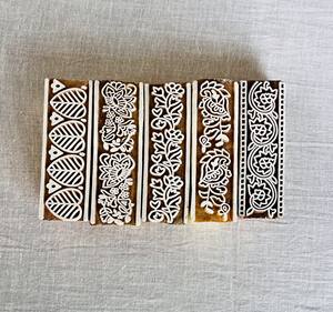 Bloque de Impresión Manual de Madera Hecho a Mano |   Tela con Diseño Floral para Manualidades, Cerámica, Arcilla, Textiles y Scrapbooking - Product Image 3