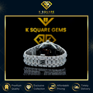 Nuevo Reloj de Lujo de Alta Calidad Resistente al Agua con Movimiento Automático Analógico de Acero Inoxidable con Diamantes de Moissanita para Unisex - Product Image 4