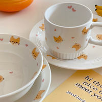 Ensemble de vaisselle en céramique tasse empilée ensemble de table en porcelaine pour enfants vente en gros