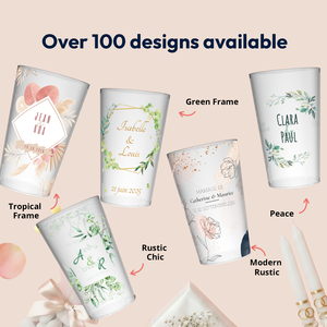 Tasse de mariage personnalisée |   Tasse personnalisée avec photo |   Polypropylène réutilisable sans BPA |   Pas de quantité minimale par commande |   Fabriqué en France - Product Image 5