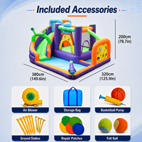 Offre Spéciale : Combo Gonflable Brinca Brinca pour Fêtes – Toboggan Aquatique Oxford pour Jardin, Piscine à Eau, Château Gonflable pour Enfants