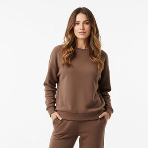 Sweat-shirt imprimé en molleton 100 % coton pour femme, hiver, fabrication OEM, fournisseur en gros, sur mesure, manches longues, respirant - Product Image 1