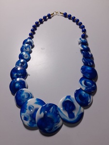 Bijoux fantaisie fait à la main résine collier de perles pour les femmes Style artistique unisexe collier de perles pour les vêtements de fête - Product Image 6