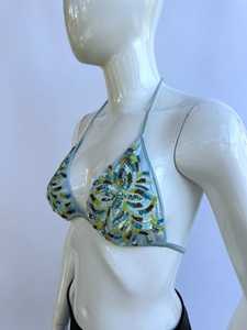 ชุดว่ายน้ำวันพีซ 5 ชิ้น ขายดี ชุดบิกินี่เซ็กซี่สำหรับผู้หญิง ประดับคริสตัล คอลึกแบบวี แต่งลูกปัด ผ้าโพลีเอสเตอร์ 100% ชุดชายหาด - Product Image 3