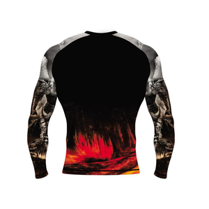 Drop Shipping Men's Short Sleeve UPF50 <b>Rashguard</b> Custom NoGi MMA Perform Compression T-Shirt <b>BJJ</b> Gi Jiu Jitsu Wholesale - Product Image 2