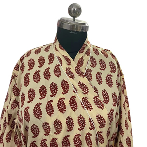 Botik ชุดเดรสลำลองสำหรับผู้หญิง, ชุดกิโมโนผ้าไหมพิมพ์ลายดอกไม้น้ำหนักเบา - Product Image 1