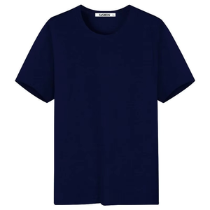T-shirt en coton uni personnalisé pour homme, tee-shirt basique confortable, coupe décontractée, OEM ODM - Product Image 5