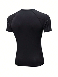 Polyester t-shirts jogger sublimé compression t-shirt conception personnalisée blanc uni unisexe respirant hommes gym sport chemise pour hommes - Product Image 3