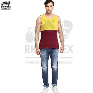 Personnalisé fait à la main 100% coton hommes hommes débardeurs Muscle Gym porter course Stringer respirant et réglable débardeurs hommes - Product Image 2