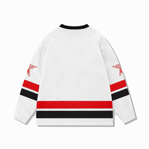 2025 tendencia hombres personalizado rayas letra impresa 100% algodón Jersey camiseta primavera otoño Casual Vintage transpirable - Product Image 2