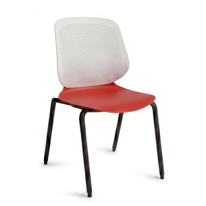 Nueva Silla de Oficina Moderna de Malla Plástica con Reposabrazos Metálicos, Base Giratoria Ajustable con Ruedas, Asiento Ergonómico para Uso en Oficina - Product Image 1