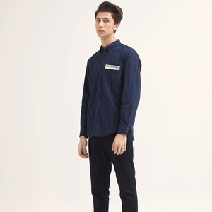 Camisa de algodón informal de alta calidad para hombre, transpirable, cómoda, de Color sólido con cuello levantado, hecha en Pakistán para la temporada de primavera - Product Image 1