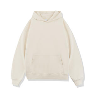 Sweats à capuche surdimensionnés épais unis sans cordes pour hommes sans cordes 450gsm sweat à capuche pour hommes en coton avec impression personnalisée brodée - Product Image 6