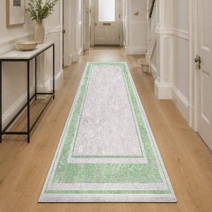 RUGS DEPOT LXDP-0347 Wholesale Ivory Cream Vintage Patchwork Digital Printed Machine Washable Chenille Area Rug Non <b>Slip</b> - Product Image 5