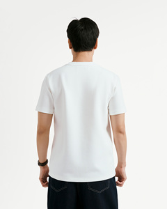 Camiseta de Manga Corta para Hombre, 100% Algodón, Ajuste Ceñido, Tejido Grueso, Casual, Antiarrugas y Transpirable, Rutina, Vietnam - Product Image 2