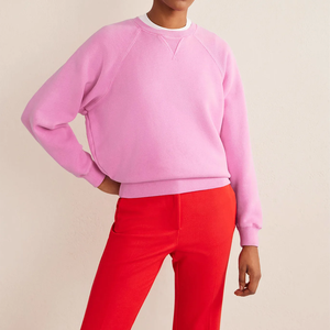 Sweat-shirts surdimensionnés pour femmes en coton 100% de haute qualité, manches raglan, imprimés personnalisés, broderie sur le devant, coupe ajustée - Product Image 1