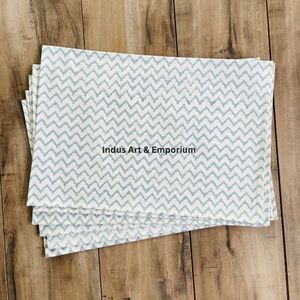 Hand Block Printed Placemat & Napkin - Buy Custom Printed Placemats,Hand Painted Table Cloth,Stock Hand Block <b>Place</b> <b>Mat</b> Napkin - Product Image 5