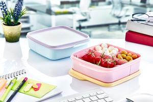 Fiambrera de plástico cuadrado suave de 800ml con tapa a prueba de fugas, preparación portátil de comidas y aperitivos saludables, contenedor de alimentos - Product Image 5